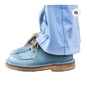 DUCKFEET FYN 9.5/10 Blue Jean Leather Quirky Lace Up Hand Crafted Derby Shoes